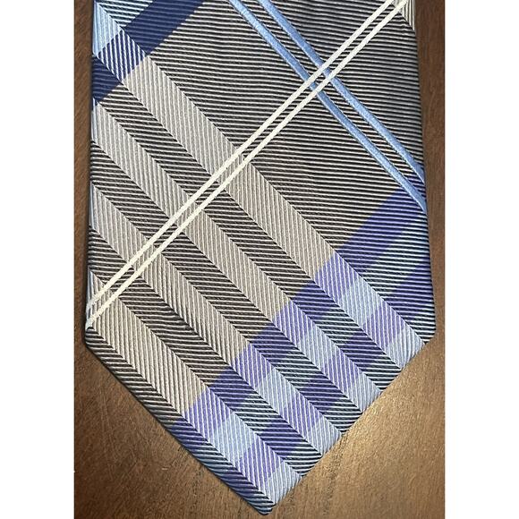 Geoffrey Beene Gray Blue Purple 61% Silk 39% Polyester Men’s Neck Tie China - Picture 1 of 9